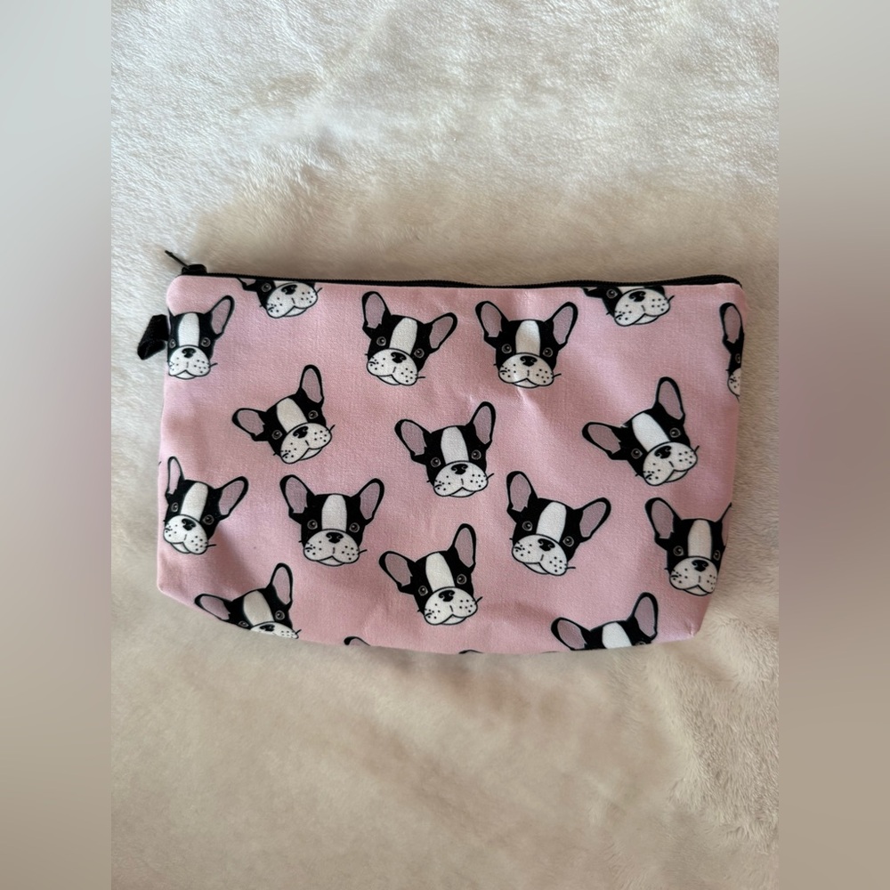 Pink French Bulldog Cosmetic Bag - Picture 2 of 3